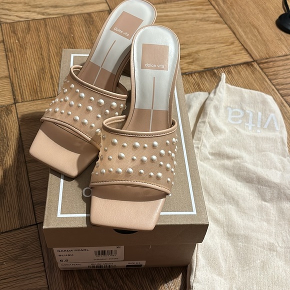 Narda Pearl Blush Sandal Heel - Picture 6 of 8